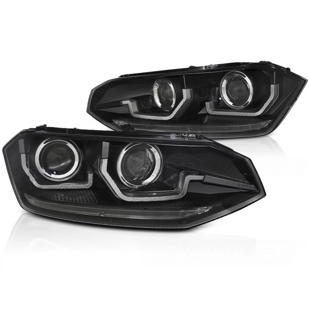 Fanale Anteriore Destro LED Nero per Volkswagen Polo Vi 2G 17-21 Sequenziale