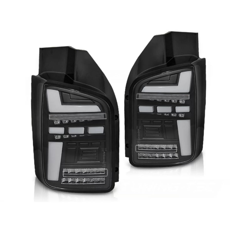 Fanale Posteriore LED Nero Sequenziale per Volkswagen T5 04.03-09