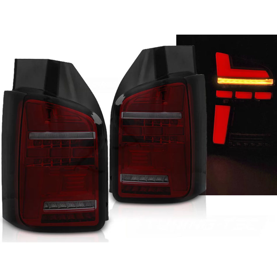 Fanale Posteriore Rosso Fumo LED Sequenziale per Volkswagen T5 04.03-09