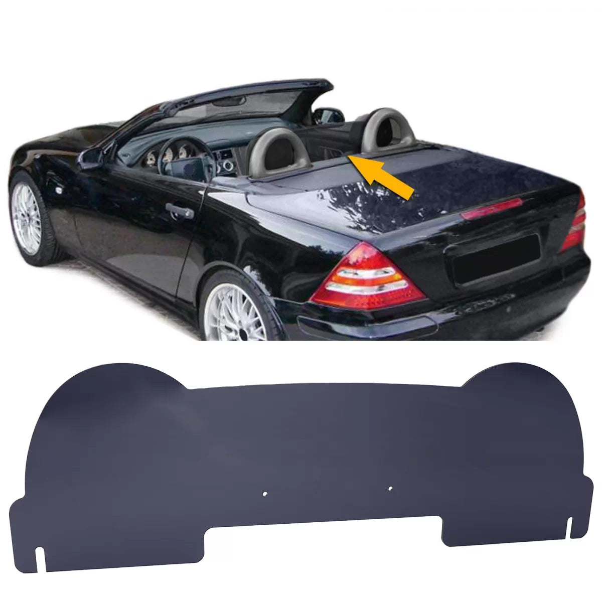 Deflettore Vento Acrilico Fumé per Mercedes SLK R170 (96-04)