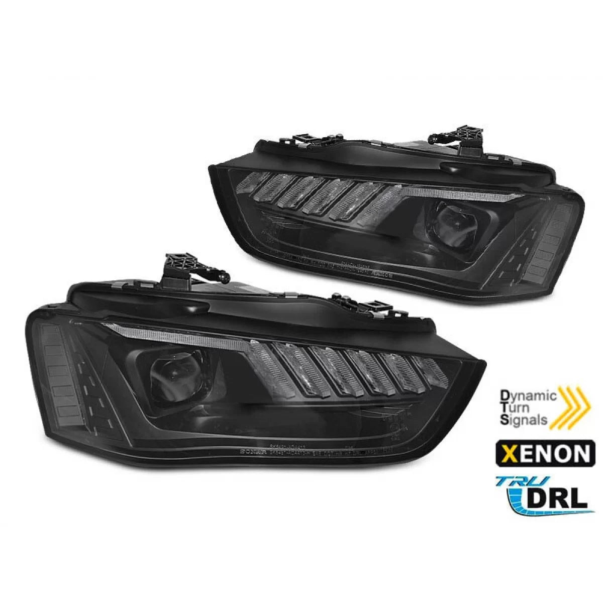 Fari allo Xeno Anteriori con Frecce Dinamiche Base Nera per Audi A4 B8
