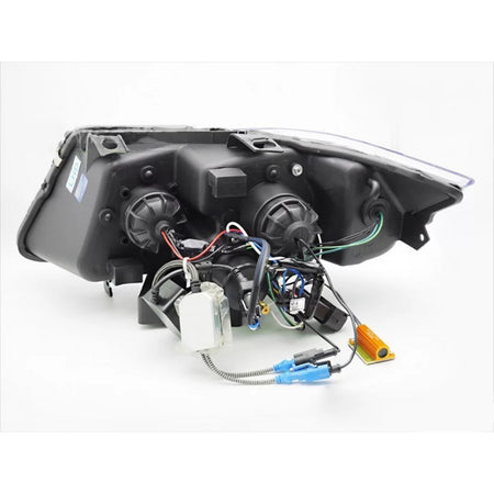 Fari Xenon con Base Cromata per BMW Serie 3 E90 E91 LCI 2009-2011
