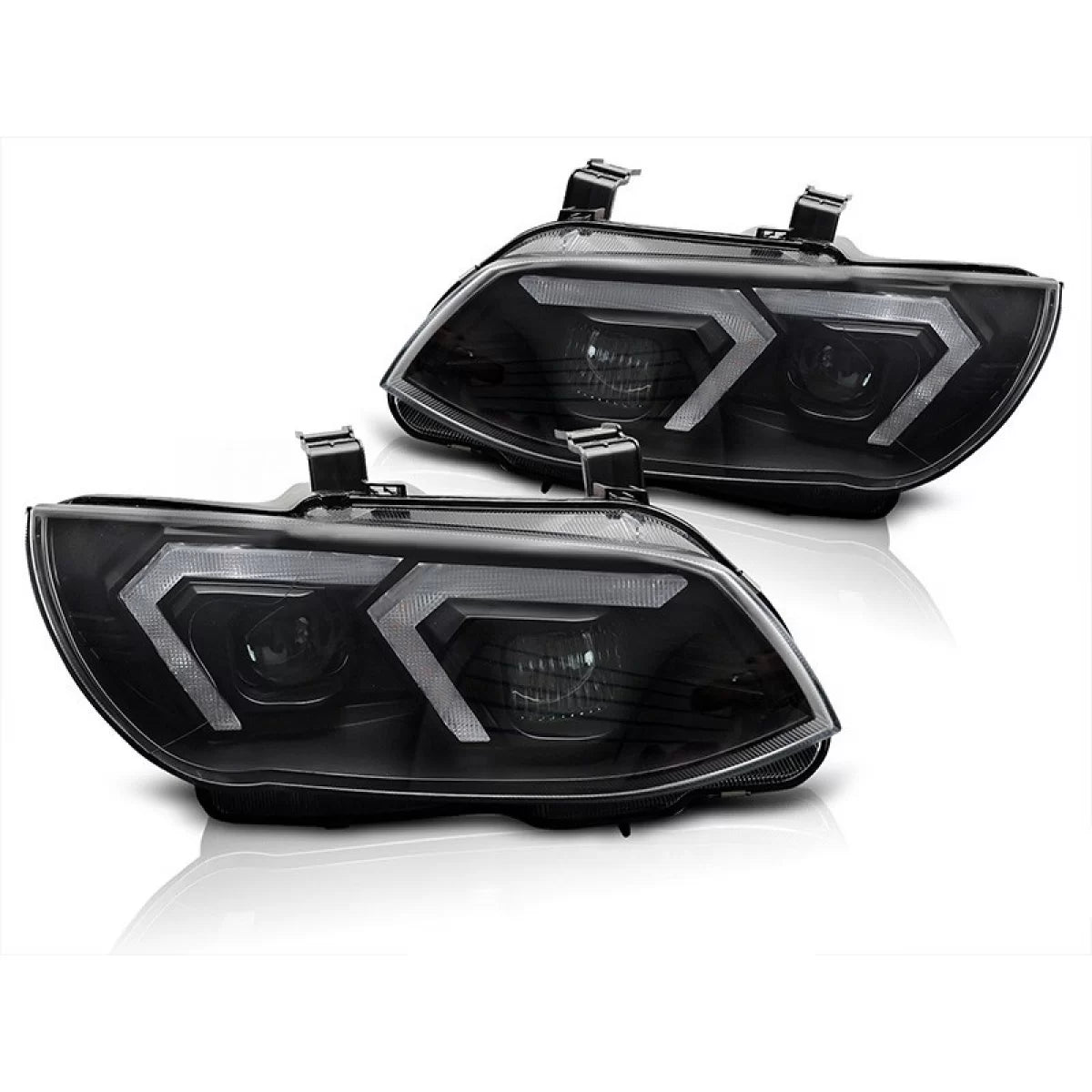 Fari Xenon Anteriori Sinistro e Destro con Base Nera per BMW Serie 3 E92