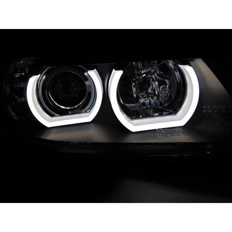 Fari allo Xeno Anteriori Sinistro e Destro con Base Nera per BMW Serie 3 E90
