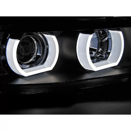 Fari allo Xeno Anteriori Sinistro e Destro con Base Nera per BMW Serie 3 E90
