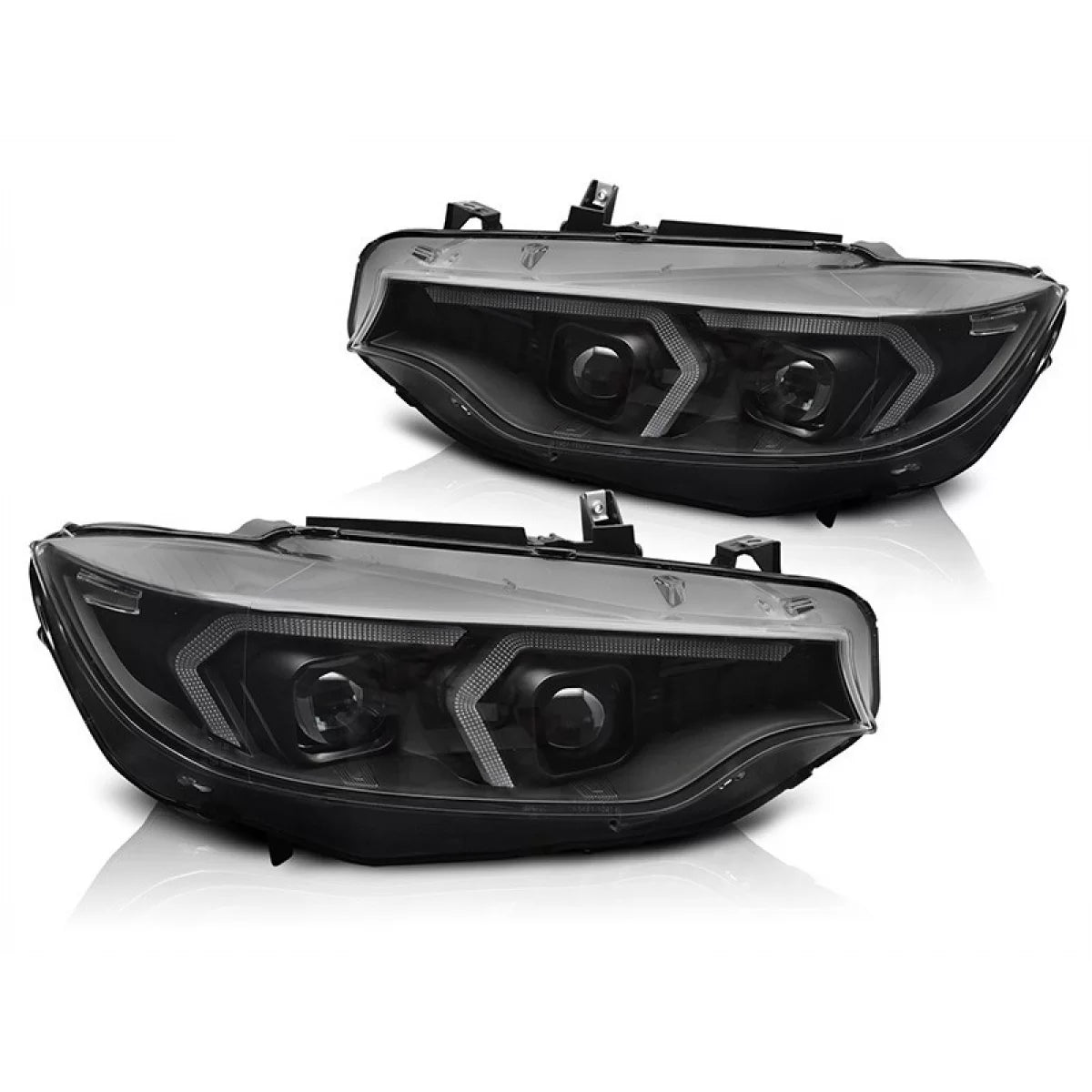 Fari Xenon Anteriore Dx e Sx con Base Nera per BMW Serie 4 F32 2013-2017