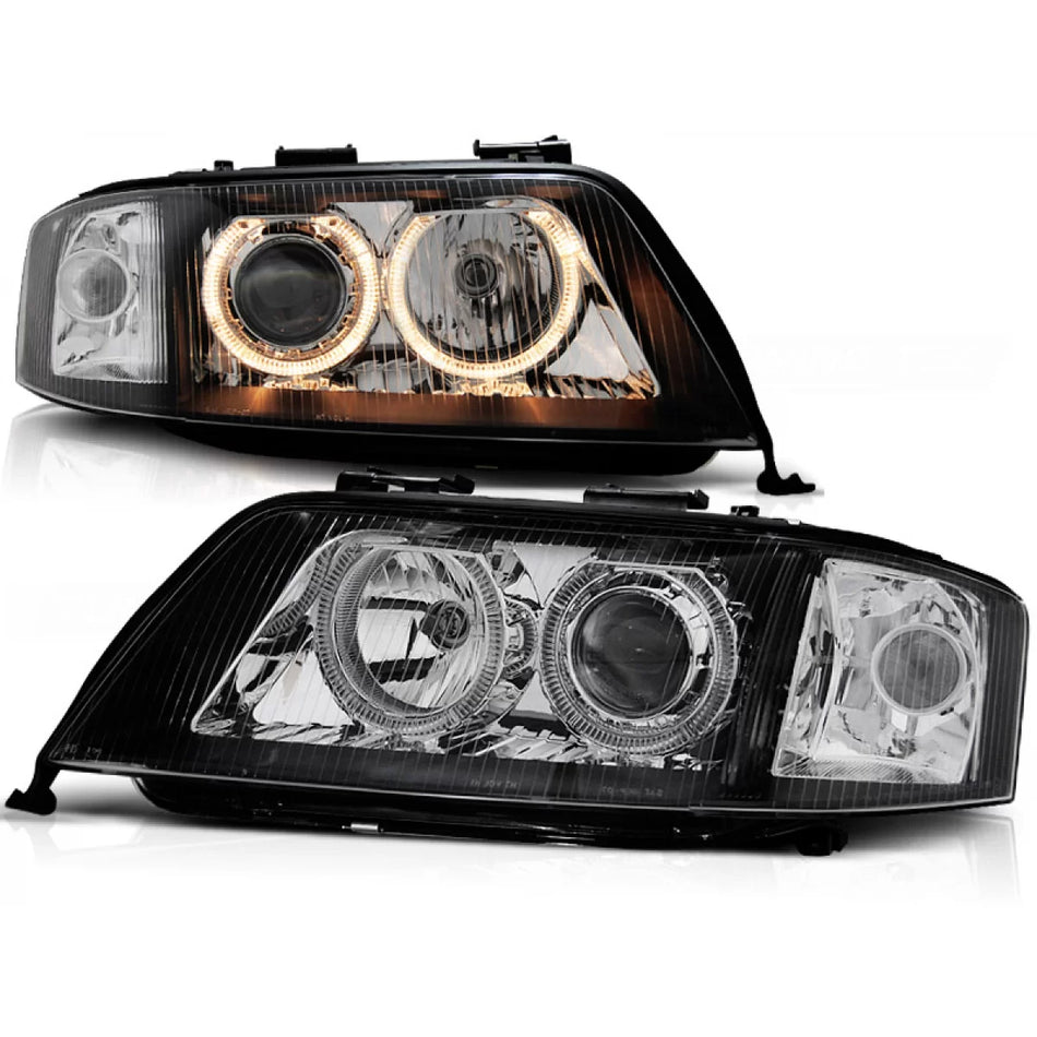 Fari allo Xeno Angel Eyes Neri per Audi A6 06.01-05.04
