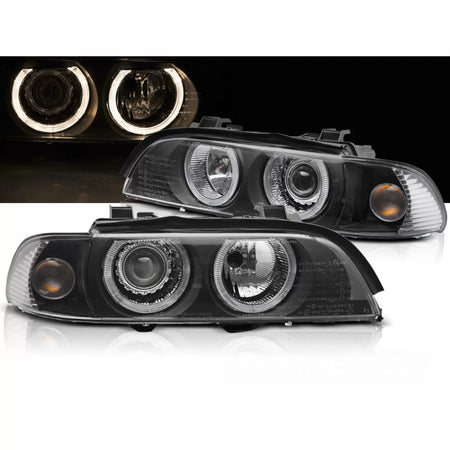 Fari allo Xeno con Angel Eyes Neri per BMW E39 LCI 00-03