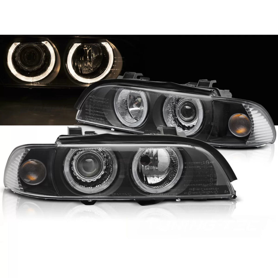 Fari allo Xeno con Angel Eyes Neri per BMW E39 LCI 00-03