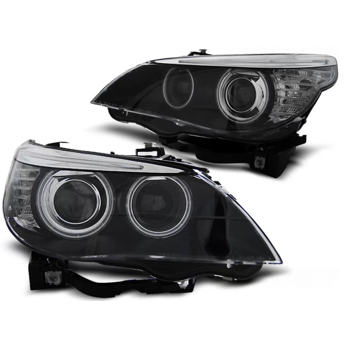 Fari Xenon D1S Occhi di Angelo CCFL Neri per BMW E60 E61 05-07