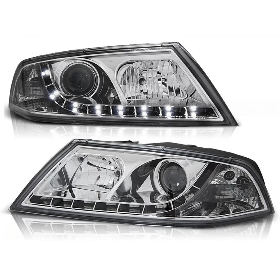 Fari allo Xeno Daylight Cromati Anteriore Skoda Octavia 2 03.04-08