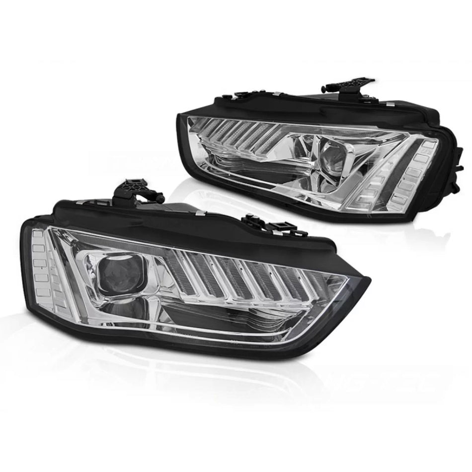 Fari Xenon LED Cromati con Sequenziale per Audi A4 B8 12-15