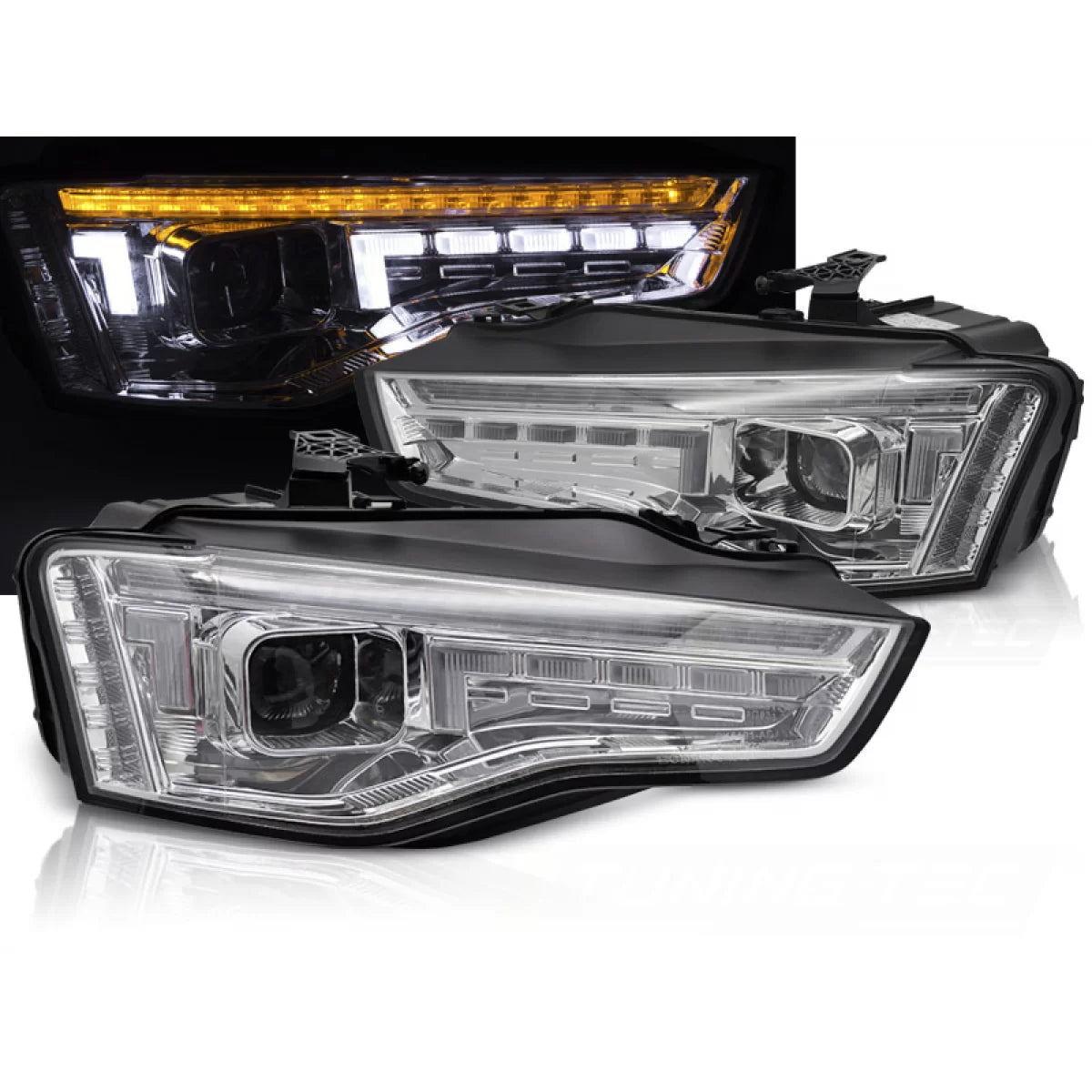 Fari Xenon LED Cromati Sequenziali per Audi A5 11-16