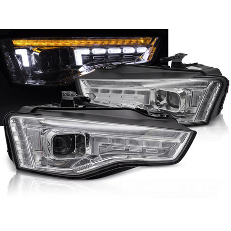Fari Xenon LED Cromati Sequenziali per Audi A5 11-16