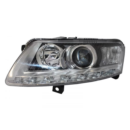 Fari Xenon LED con Luci Diurne Cromati Senza Afs per Audi A6 4F 2004-2008 LHD