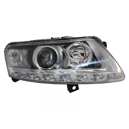 Fari Xenon LED con Luci Diurne Cromati Senza Afs per Audi A6 4F 2004-2008 LHD