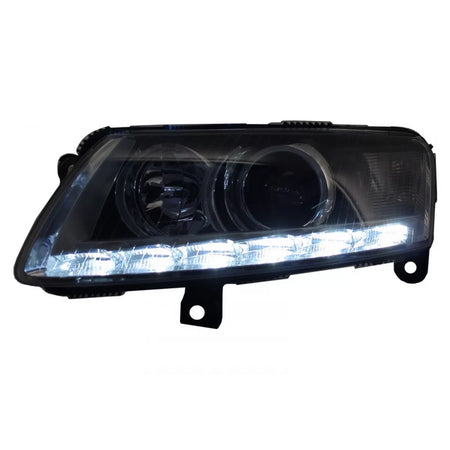 Fari Xenon LED con Luci Diurne Cromati Senza Afs per Audi A6 4F 2004-2008 LHD