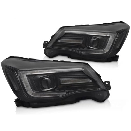 Fari Tubi Luce Diurna Neri per Subaru Forester Iv 13-18