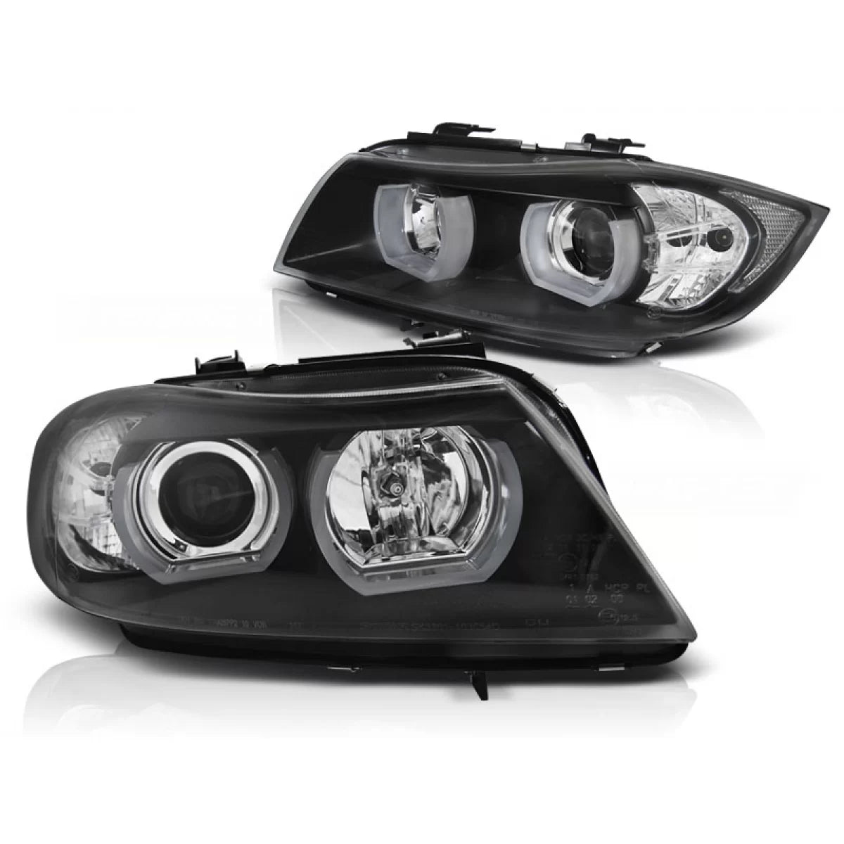 Fari allo Xeno U-led 3D Neri Anteriori per BMW E90 E91 03.05-08.08